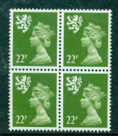 Great Britain Scotland 1984 Machin 22p Block Of 4 SG S48 MNH - Scotland