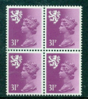 Great Britain Scotland 1984 Machin 31p Block Of 4 SG S51 MNH - Scotland