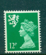 Great Britain Scotland 1986 Machin 12p Bright Emerald 1 Side Band Type II SG S52 MNH - Scotland