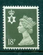 Great Britain Nortern Ireland 1987 Machin 18p Deep Olive-grey 1 Side Band SG NI46 MNH - Irlande Du Nord