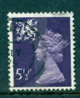 Great Britain Wales 1974 Machin 5 1/2p Violet 2 Bands SG W20 Used - Gales