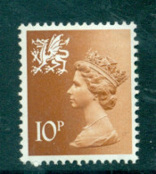 Great Britain Wales 1980 Machin 10p Orange-brown 1CB SG W20 MNH - Gales