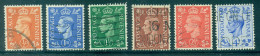 Great Britain 1950-1952 King George VI Definitives (Complete Set Of 6 Values) SG 503-508 Changed Colors Postmarked - Oblitérés