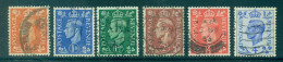 Great Britain 1950-1952 King George VI Definitives (Complete Set Of 6 Values) SG 503-508 Changed Colors Postmarked - Oblitérés