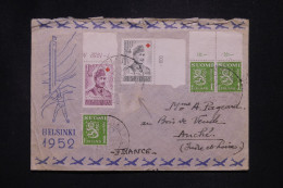 FINLANDE  - Oblitération Temporaire Sur Les Jeux Olympiques Sur Enveloppe De Helsinki En 1952 Pour La France - L 147457 - Lettres & Documents