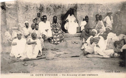 CÔTE D'IVOIRE - Un Almamy Et Ses Visiteurs - Animé - Carte Postale Ancienne - Costa De Marfil