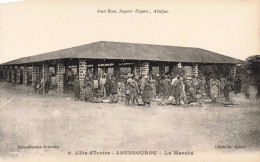 CÔTE D'IVOIRE - Abengourou - Le Marché - Animé - Carte Postale Ancienne - Côte-d'Ivoire