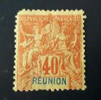 1892 REUNION, Yv 41, 40c, MH - Neufs