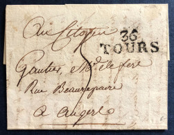 France 36 TOURS Sur Lettre 19.Floreal An 6 - (C587) - 1701-1800: Vorläufer XVIII