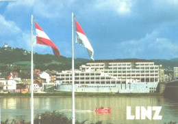 Austria:Linz, Town Hall With Cafe Rosenberger - Linz