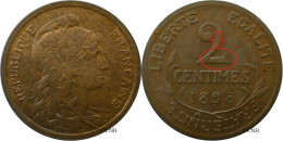 France - IIIe République - 2 Centimes Daniel-Dupuis 1898 FAUTÉE ! Voir Détail - SUP/MS60 - Fra4875 - 2 Centimes