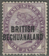 British Bechuanaland. 1891-1904 QV Stamps Of GB O/P. 1d Used SG 33 - 1885-1895 Kolonie Van De Kroon