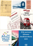 Treinticketten NMBS Biljet +1 Postkaart +uurtabel Vertrek Lokeren Trein Train Tren Zug - Chemin De Fer