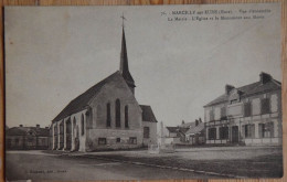 27 : Marcilly-sur-Eure - Vue D'ensemble - La Mairie - L'Eglise Et Le Monument Aux Morts - (n°28043) - Marcilly-sur-Eure