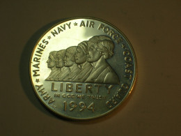 Estados Unidos/USA 1 Dolar Conmemorativo, 1994 P, Proof, Women In Military Service Memorial (13955) - Herdenking