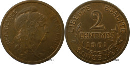 France - IIIe République - 2 Centimes Daniel-Dupuis 1901 - SUP/MS60 Red-brown - Fra4880 - 2 Centimes