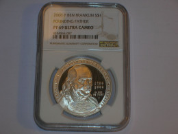 Estados Unidos/USA 1 Dolar Conmemorativo, 2006 P Proof, Ben Franklin, NGC PF69 Ultra Cameo(13968) - Commemorative