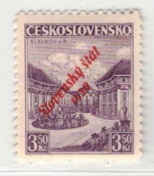 Slovaquie 1939 Mi 19a (Yv 18), (MH)* Trace De Charniere Propre, Signé - Nuovi