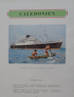 CALEDONIEN Construction à DUNKERQUE Ateliers Et Chantiers De France Doc 1958 Dessin De Y.DELFO - Other & Unclassified