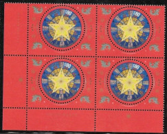 Argentina 2019 Christmas Star MNH Stamp In Block Of Four - Ongebruikt