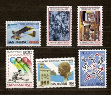 San Marino Saint-Marin 1987 Yvertn° 1163-68 *** MNH Cote 9,50 Euro - Unused Stamps