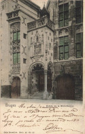 BELGIQUE - Bruges - Entrée De La Bibliothèque - Colorisé - Carte Postale Ancienne - Brugge