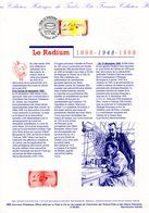 " LE RADIUM - MARIE CURIE " Sur Document Philajob Officiel De 1998  N° YT 3210. Parfait état. DPO A SAISIR ! - Prix Nobel