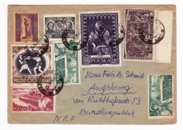 Lettre 1958 Varsovie Warszawa Warschau Pologne Poland Polen Polska Augsburg Deutschland - Covers & Documents