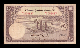 Pakistan 10 Rupees ND (1951-1967) Pick 13d Mbc Vf - Pakistan