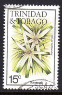 TRINIDAD & TOBAGO - 1983 FLOWERS 15c STAMP W14 S/W No IMPRINT FINE USED SG 638A - Trinidad & Tobago (1962-...)