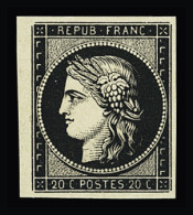 Obl N°3a 20c Noir Sur Blanc, Neuf, Bdf, TB - 1849-1850 Cérès