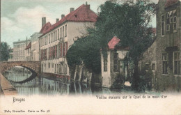 BELGIQUE - Bruges - Vieille Maisons Sur Le Quai De La Main D'or - Colorisé - Carte Postale Ancienne - Brugge