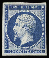 * N°14B 20c Bleu, Type II, Neuf *, TB. Signé Calves - 1853-1860 Napoleon III