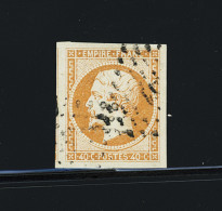 Obl N°16 40 C. Orange, Obl. PC, Très Grandes Marges, TB - 1853-1860 Napoléon III.