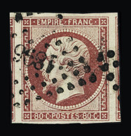 Obl N°17B, 80 C. Rose, Obl. PC 1896 (Marseille), Belles Marges,  TTB. Signé Jamet - 1853-1860 Napoleon III