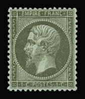 ** N°19 1c Vert-olive, Neuf **, Très Bien Centré, Qualité Supérieure (cote *) - 1862 Napoleone III