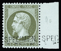 **,* N°25e 1c Vert Bronze Surchargé SPECIMEN, Bdf, **, N°26Bc 2c Rouge-brun Clair Surchargé SPECIMEN, Neuf *, TB - 1863-1870 Napoleon III With Laurels