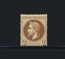 ** N°26A 2c Rouge-brun, Neuf **, Léger Pli De Gomme, TB (cote *) - 1863-1870 Napoleon III With Laurels