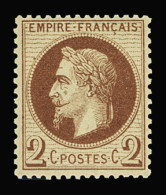 * N°26A 2c Rouge-brun, Neuf *, Beau Centrage, TB - 1863-1870 Napoléon III Lauré