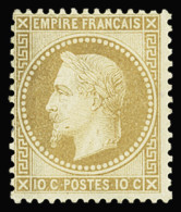 * N°28A 10c. Bistre, Neuf * (gomme Partielle), TB. Signé Calves - 1863-1870 Napoleon III With Laurels