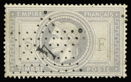 Obl N°33 5f. Gris, Obl. étoile N°4, Frappe Superbe, Restauré, TB D'aspect - 1863-1870 Napoleon III With Laurels