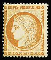 * N°38c 40c Orange Vif, Neuf * (quasi **), TB (cote *) - 1870 Beleg Van Parijs