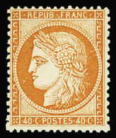 * N°38c 40c. Orange Vif, Neuf *, TB - 1870 Beleg Van Parijs