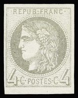 * N°41B 4c. Gris, Neuf Avec Trace De Charnière Propre, TB - 1870 Emisión De Bordeaux