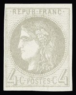 * N°41Bc 4c Gris-noir (gris Très Foncé), Neuf *, TB. Cert. Calves - 1870 Ausgabe Bordeaux