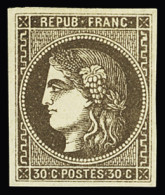 * N°47 30c Brun, Neuf *, Frais, TTB. Signé JF.Brun, Calves, Miro : Un Bottin Des Experts ! - 1870 Emisión De Bordeaux