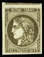 Obl N°47 30c. Brun, Neuf Sans Gomme, Avec Voisin, TB - 1870 Uitgave Van Bordeaux