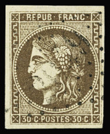 Obl N°47 30c. Brun, Obl., TTB - 1870 Emisión De Bordeaux