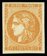 * N°48 40c. Orange, Neuf Avec Trace De Charnière, TB. Signé Scheller - 1870 Emission De Bordeaux