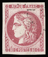 Obl N°49 80c. Rose, Obl. Légère, Bien Margé, TB. Signé Calves - 1870 Ausgabe Bordeaux